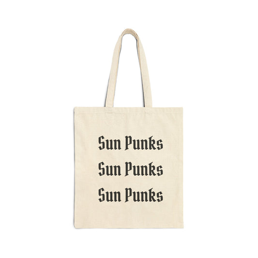 Sun Punks Cotton Canvas Tote Bag - Eco-Friendly Shopping & Beach Bag