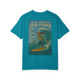 Unisex Oversized Boxy Tee - Sun Punks Surfer Skeleton Graphic T-Shirt