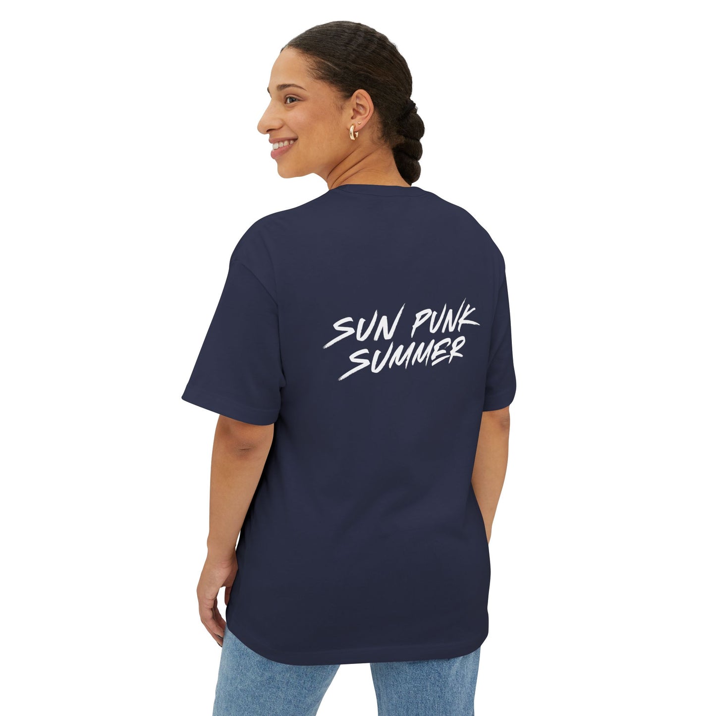 Unisex Oversized Boxy Tee - Sun Punks Summer Graphic T-Shirt