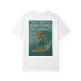 Unisex Oversized Boxy Tee - Sun Punks Surfer Skeleton Graphic T-Shirt