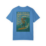 Unisex Oversized Boxy Tee - Sun Punks Surfer Skeleton Graphic T-Shirt