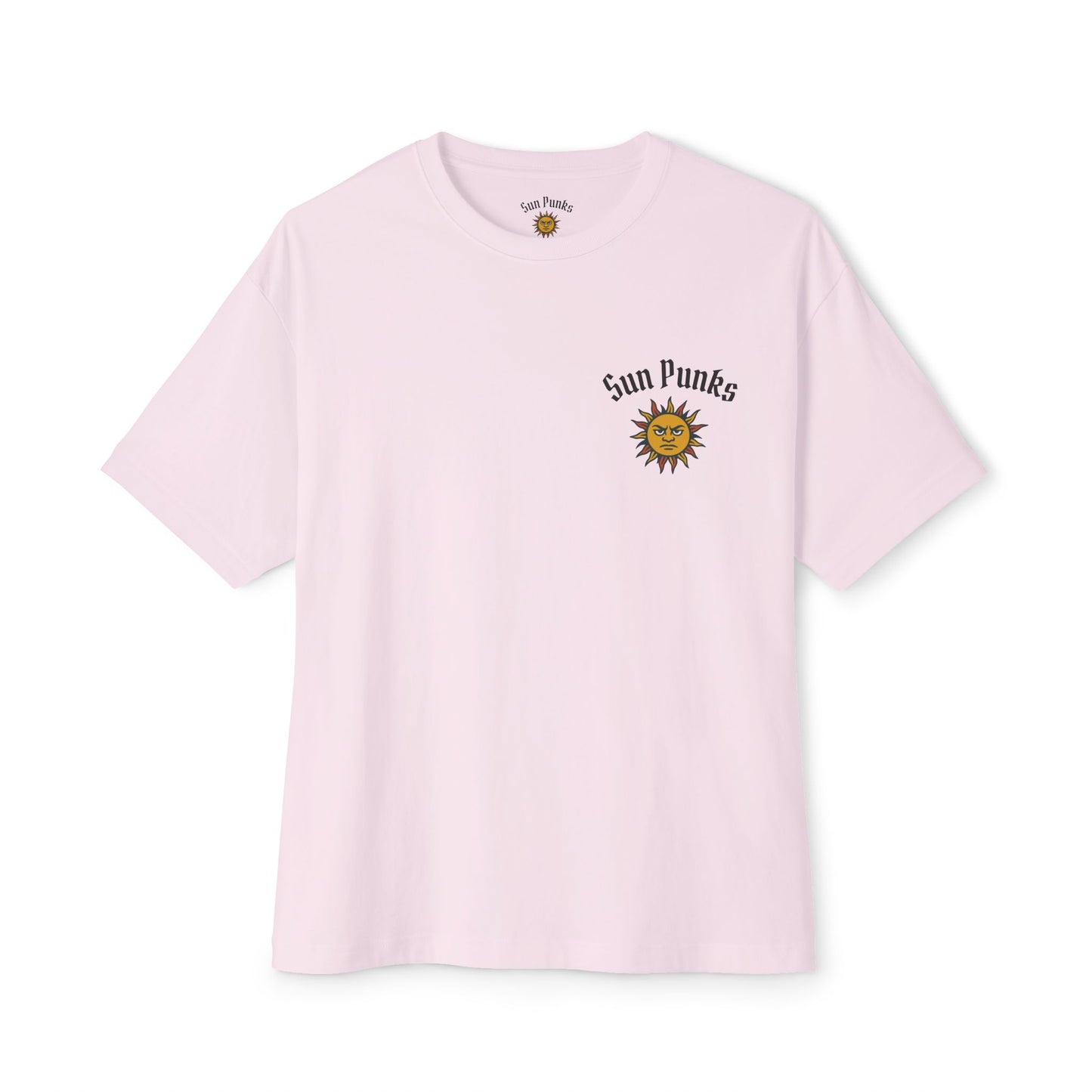 Unisex Oversized Boxy Tee - Sun Punks Surfer Skeleton Graphic T-Shirt