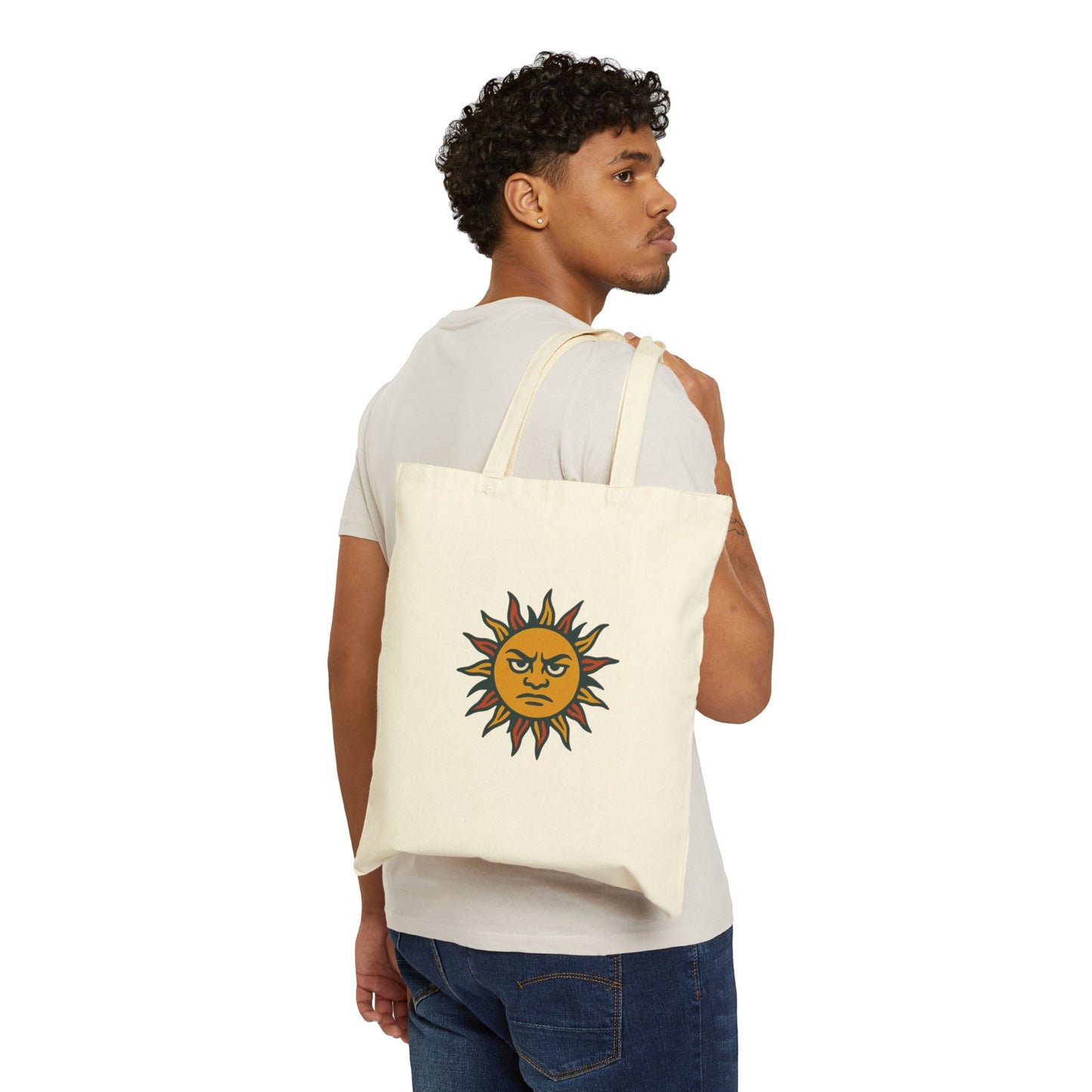 Sun Punks Cotton Canvas Tote Bag - Eco-Friendly Shopping & Beach Bag