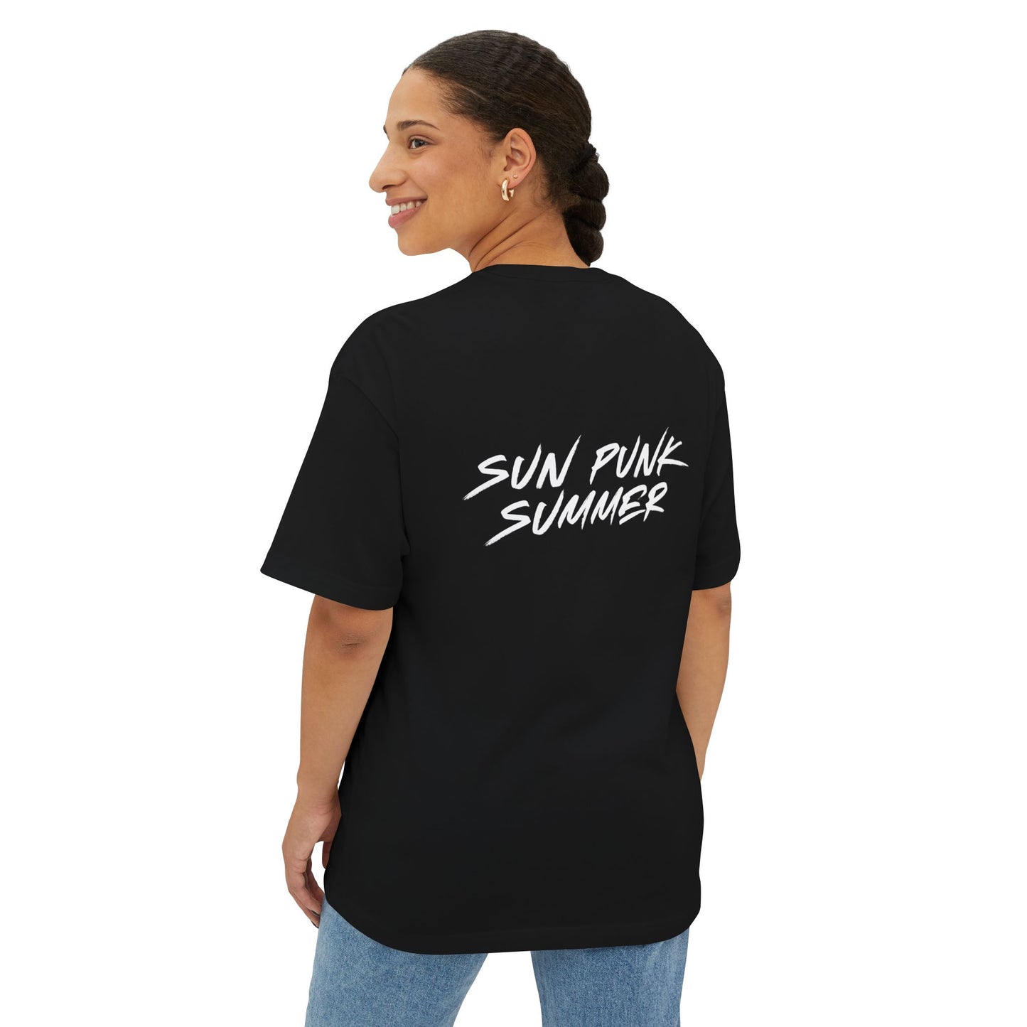 Unisex Oversized Boxy Tee - Sun Punks Summer Graphic T-Shirt