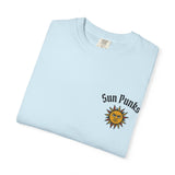 Unisex Oversized Boxy Tee - Sun Punks Surfer Skeleton Graphic T-Shirt