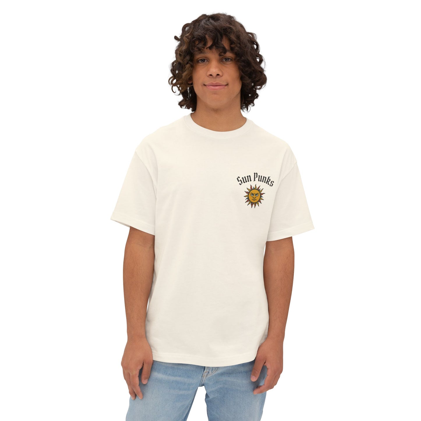 Unisex Oversized Boxy Tee - Sun Punks Graphic T-Shirt