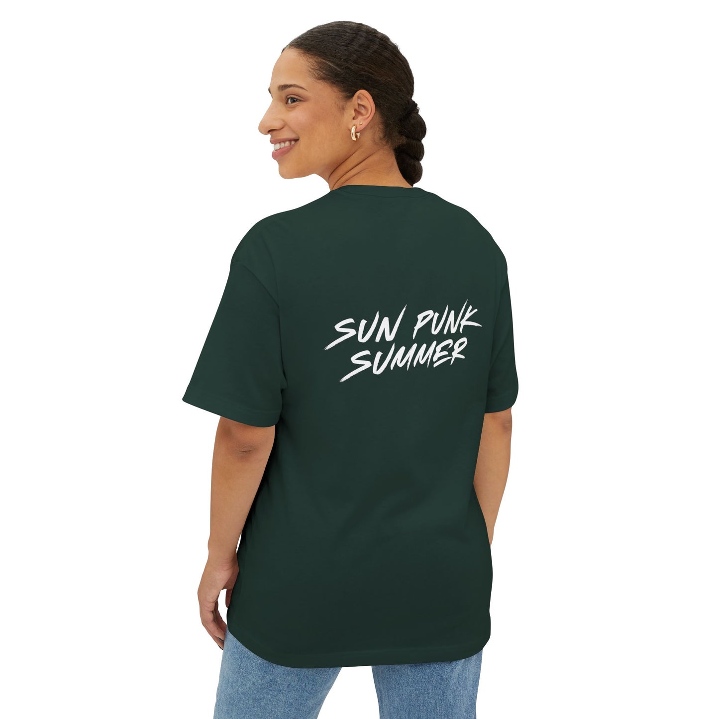 Unisex Oversized Boxy Tee - Sun Punks Summer Graphic T-Shirt