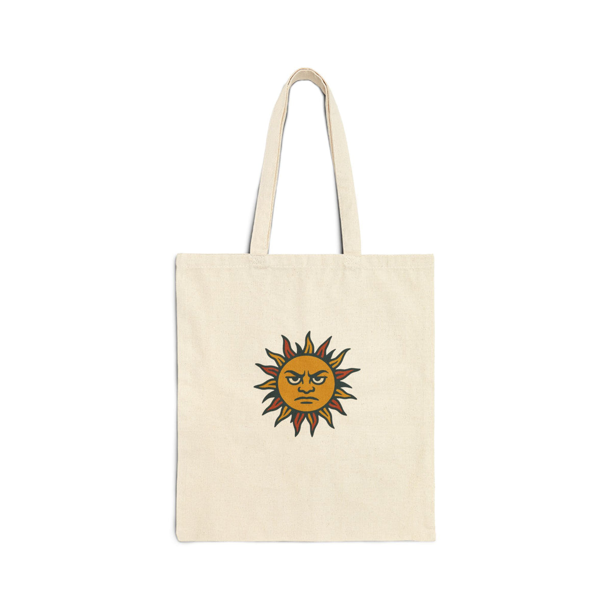 Vertical Sun Punks Cotton Canvas Tote Bag - Eco-Friendly Shopping & Beach Bag