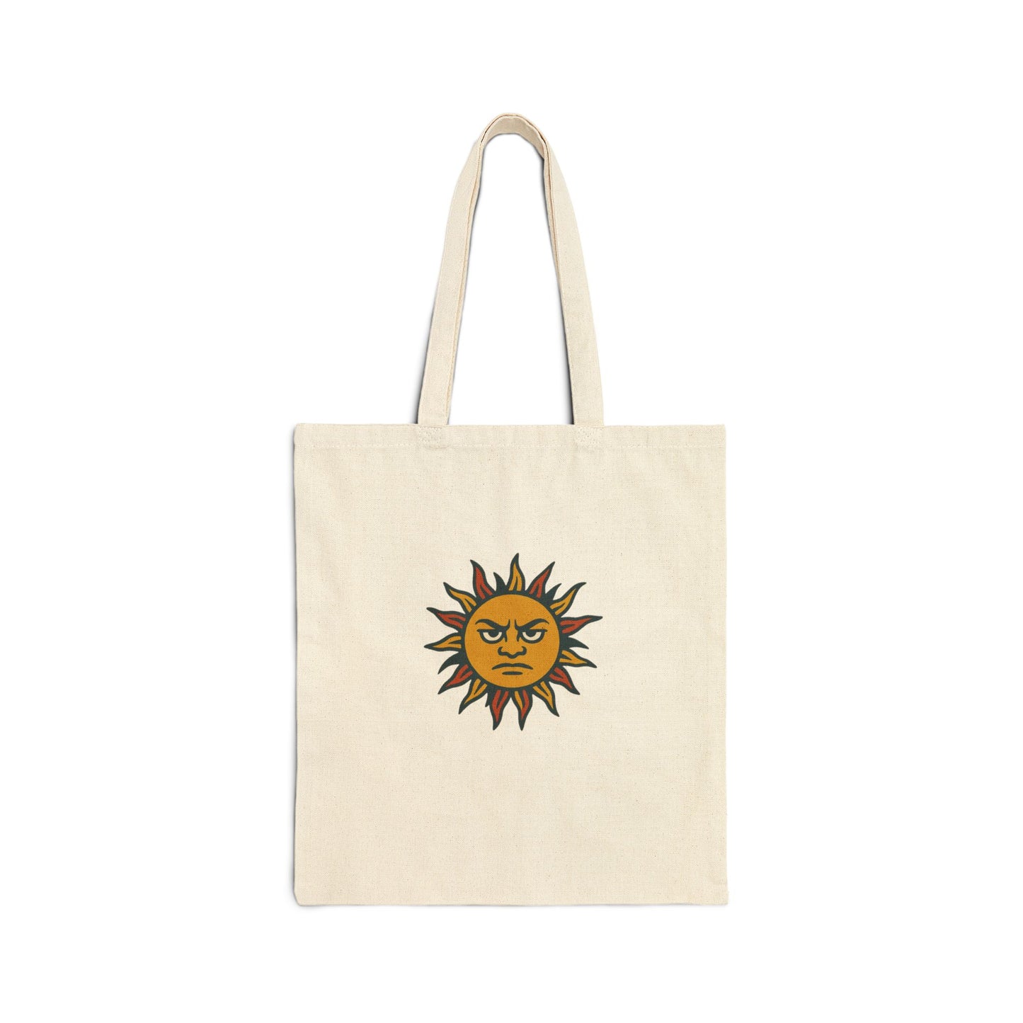 Vertical Sun Punks Cotton Canvas Tote Bag - Eco-Friendly Shopping & Beach Bag