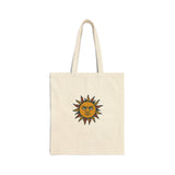 Vertical Sun Punks Cotton Canvas Tote Bag - Eco-Friendly Shopping & Beach Bag