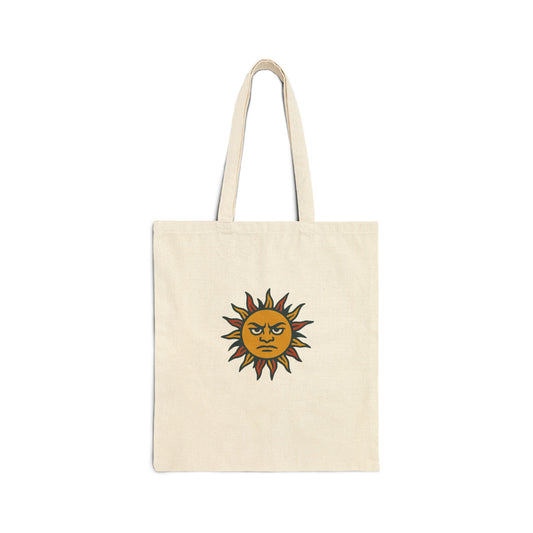 Vertical Sun Punks Cotton Canvas Tote Bag - Eco-Friendly Shopping & Beach Bag