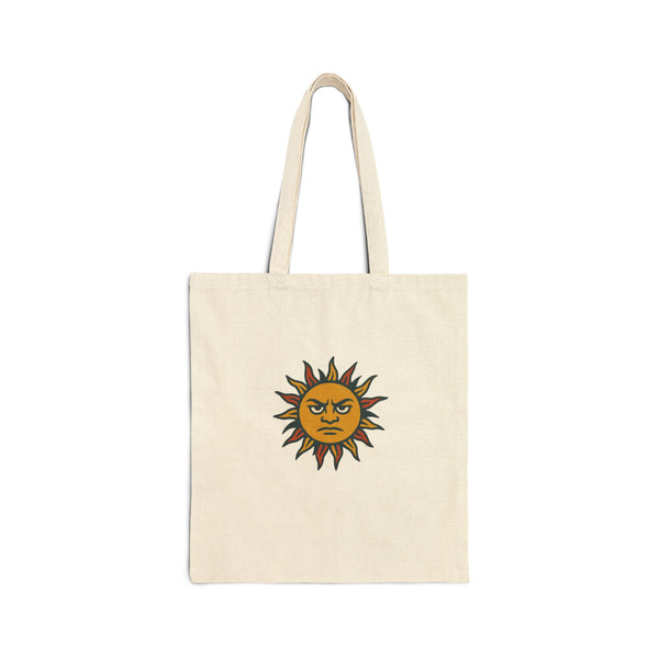Vertical Sun Punks Cotton Canvas Tote Bag - Eco-Friendly Shopping & Beach Bag