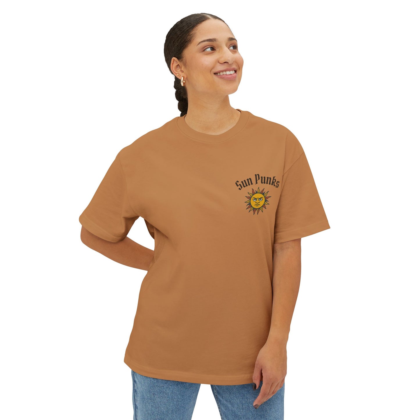 Unisex Oversized Boxy Tee - Sun Punks Graphic T-Shirt