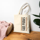 Vertical Sun Punks Cotton Canvas Tote Bag - Eco-Friendly Shopping & Beach Bag