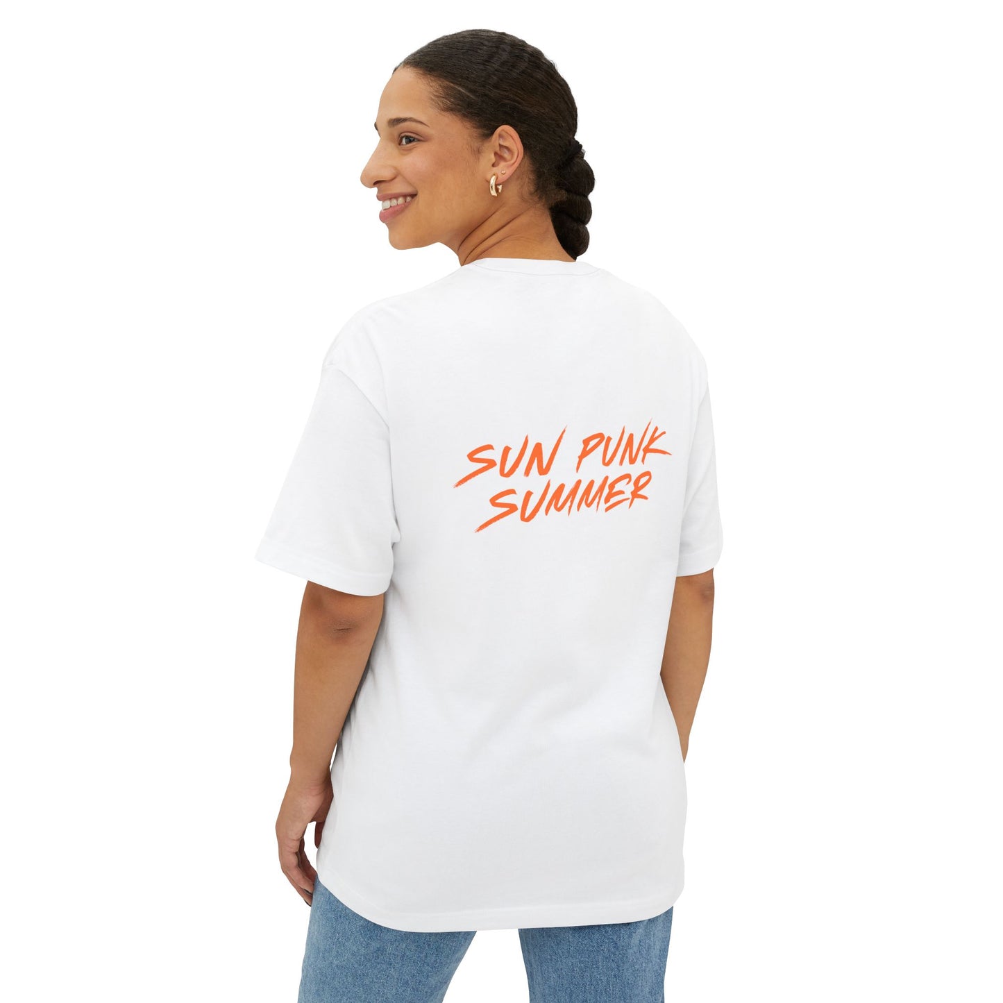 Unisex Oversized Boxy Tee - Sun Punks Summer Graphic T-Shirt