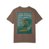 Unisex Oversized Boxy Tee - Sun Punks Surfer Skeleton Graphic T-Shirt