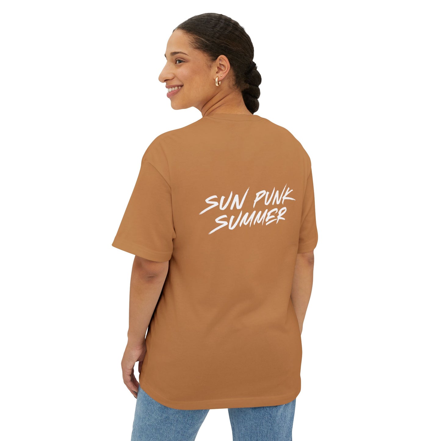 Unisex Oversized Boxy Tee - Sun Punks Summer Graphic T-Shirt