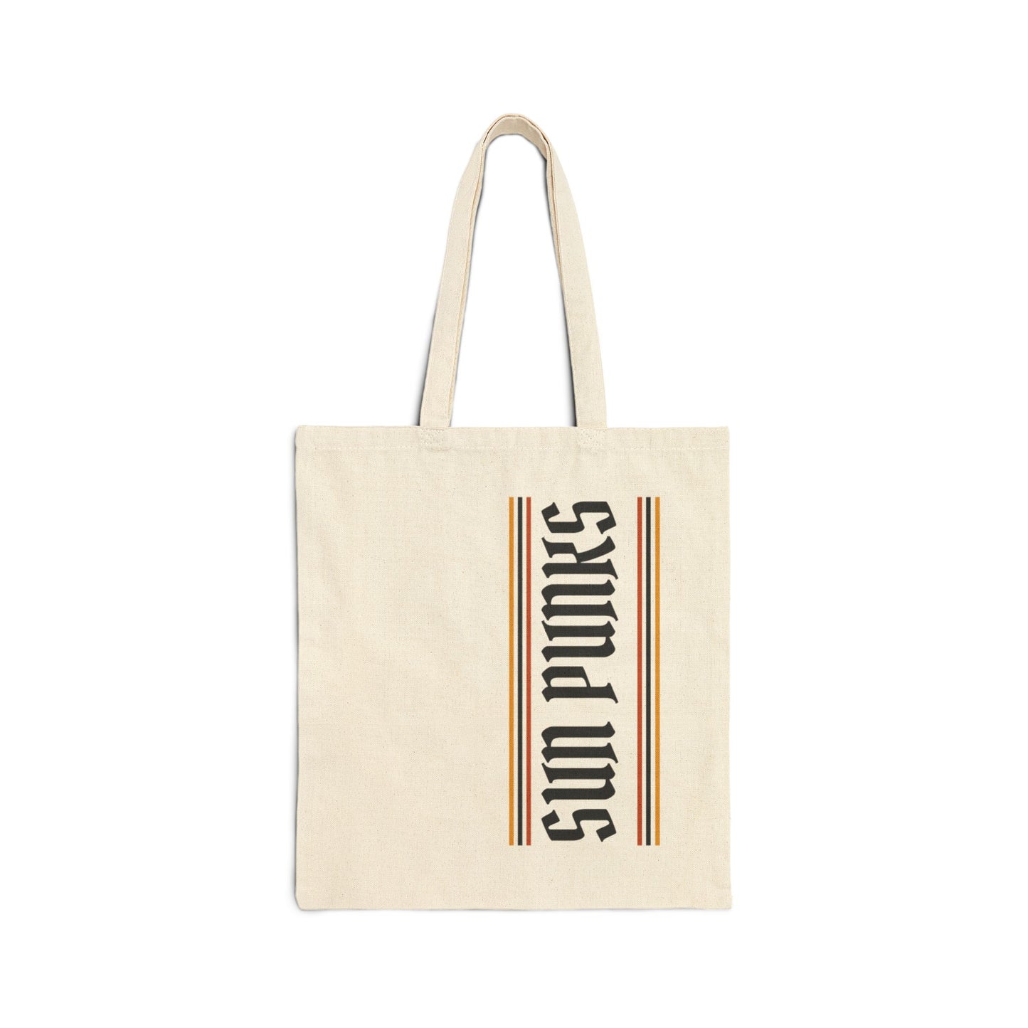 Vertical Sun Punks Cotton Canvas Tote Bag - Eco-Friendly Shopping & Beach Bag