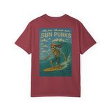 Unisex Oversized Boxy Tee - Sun Punks Surfer Skeleton Graphic T-Shirt