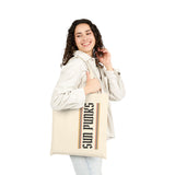 Vertical Sun Punks Cotton Canvas Tote Bag - Eco-Friendly Shopping & Beach Bag