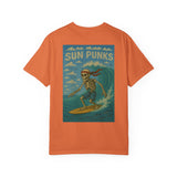 Unisex Oversized Boxy Tee - Sun Punks Surfer Skeleton Graphic T-Shirt