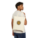 Vertical Sun Punks Cotton Canvas Tote Bag - Eco-Friendly Shopping & Beach Bag