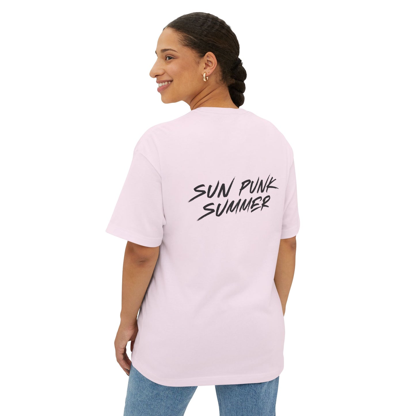 Unisex Oversized Boxy Tee - Sun Punks Summer Graphic T-Shirt