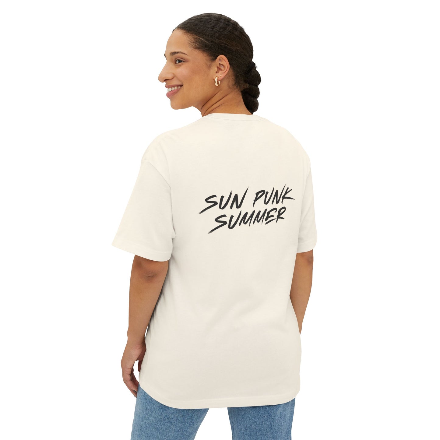 Unisex Oversized Boxy Tee - Sun Punks Summer Graphic T-Shirt